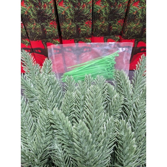 Faux Evergreen Christmas Winter Foliage Tabletop Christmas Tree's 27 Pine Picks - Picture 7 of 9